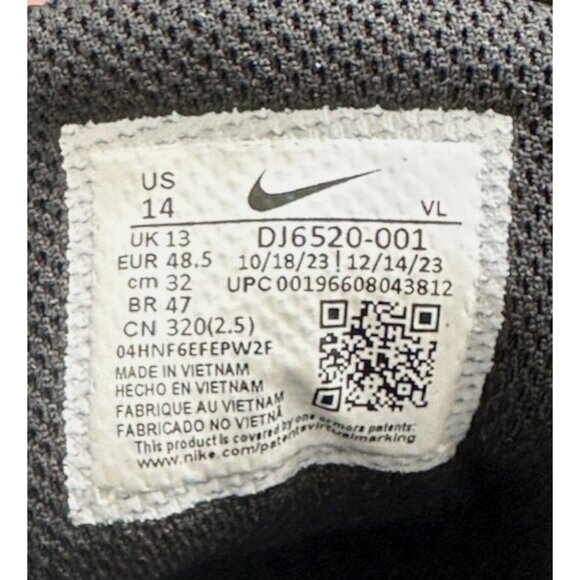 Nike Alpha Huarache Elite 4 Mid Metal Baseball Cleat Black DJ6520-001 Men 14 NEW - Picture 3 of 10